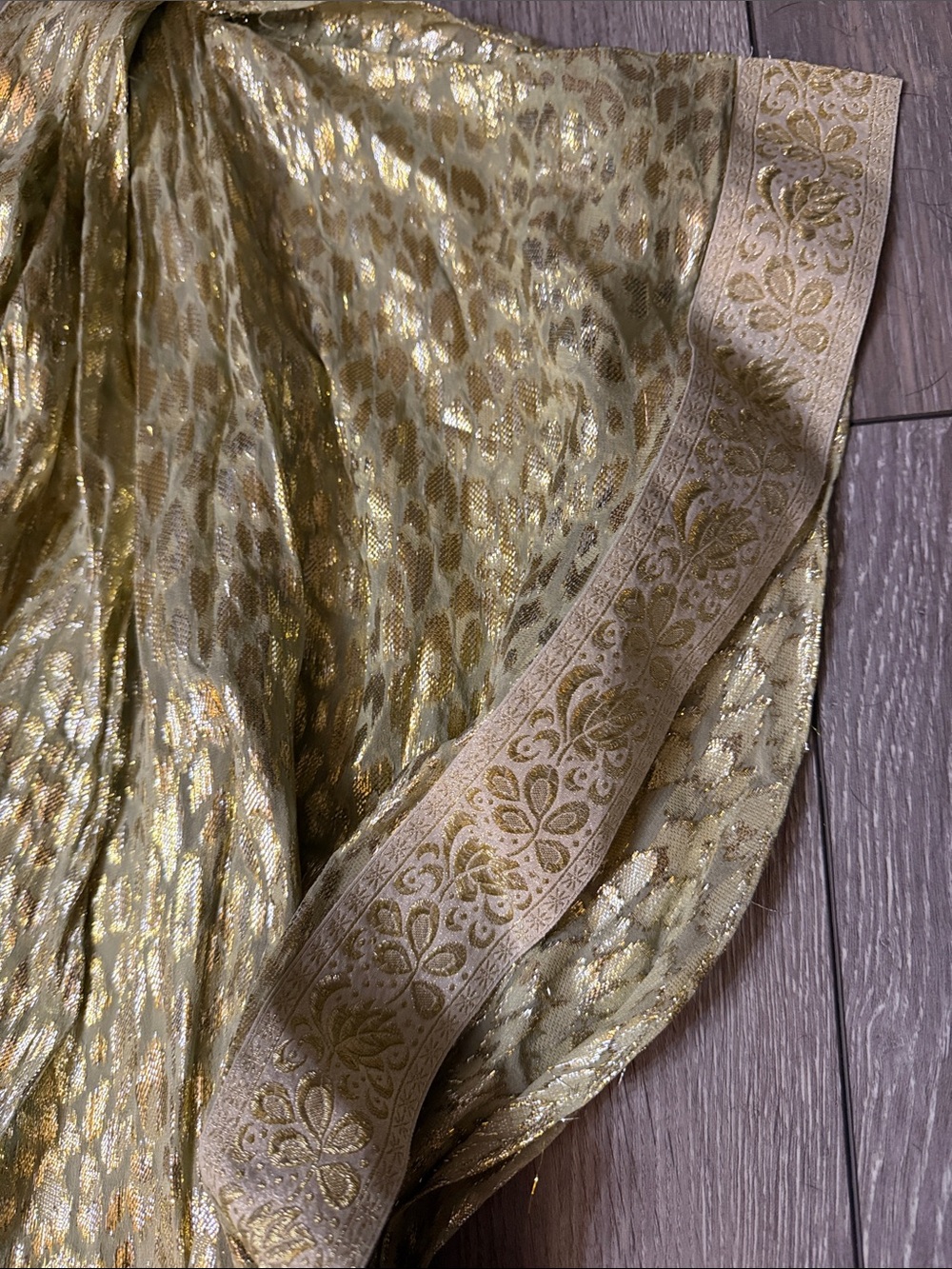 Badgley Mischka One-Shoulder Shimmering Gold Mini Dress - Picture 5 of 6